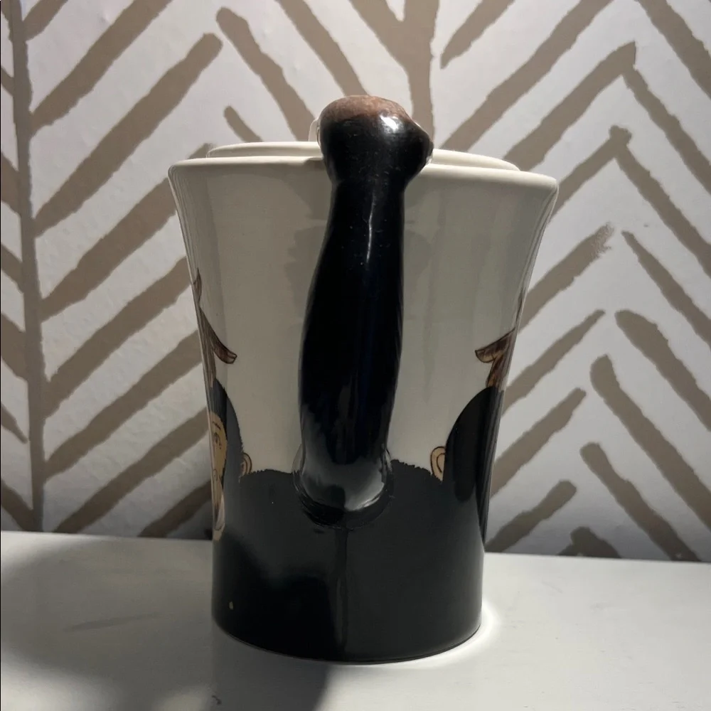 Pier 1 Monkey Design Ceramic Teapot